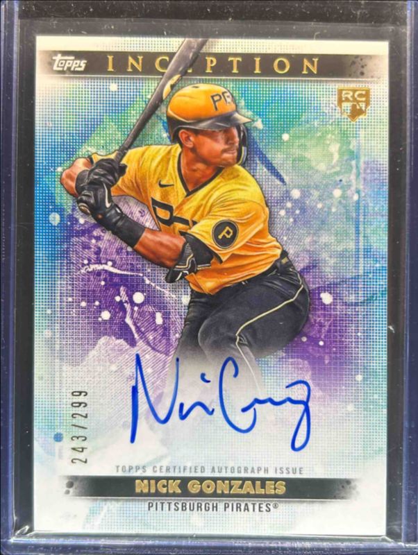 Nick Gonzales 2024 Topps Inception #BRES-NGO Base Rookies & Emerging Star Autographs /299 RAW