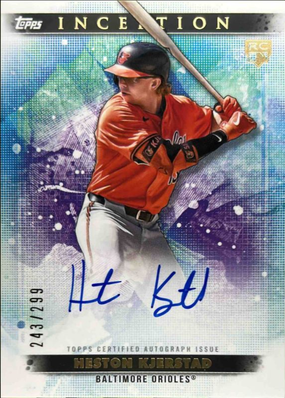 Heston Kjerstad 2024 Topps Inception #BRES-HK Base Rookies & Emerging Star Autographs /299 RAW