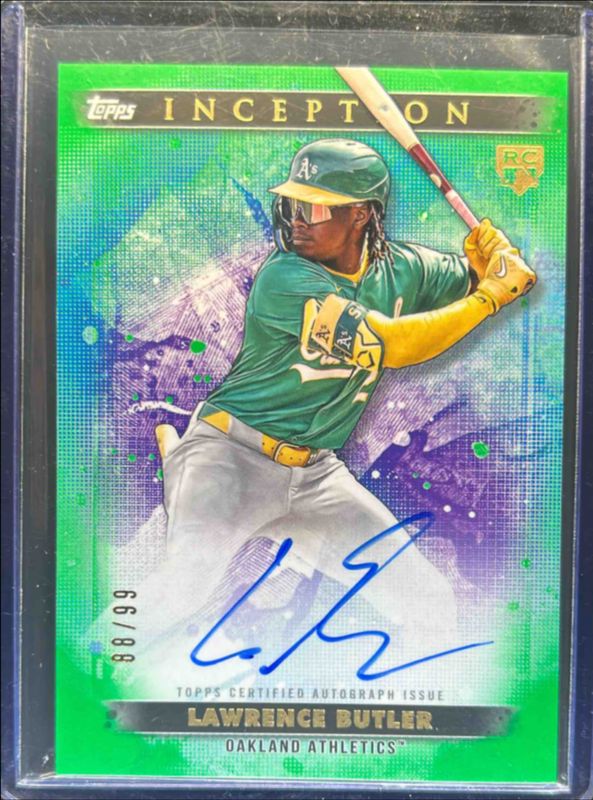 Lawrence Butler 2024 Topps Inception #BRES-LB Base Rookies & Emerging Star Autographs - Green /125 RAW