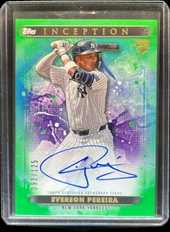 Everson Pereira 2024 Topps Inception #BRES-EP Base Rookies & Emerging Star Autographs - Green /125 RAW
