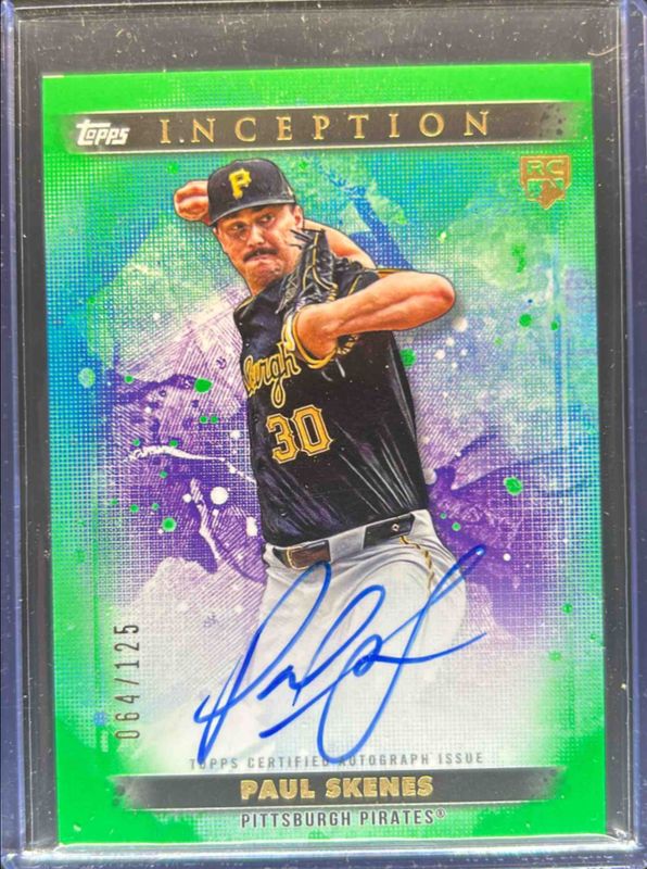 Paul Skenes 2024 Topps Inception #BRES-PS Base Rookies & Emerging Star Autographs - Green /125 RAW