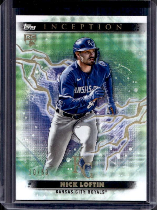 Nick Loftin 2024 Topps Inception #29 Gold Electricity /50 Rookie RAW