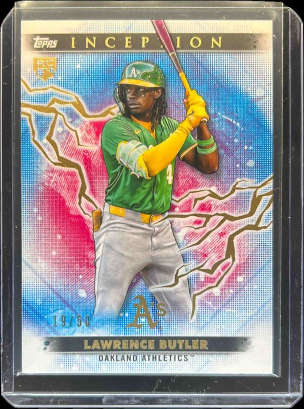 Lawrence Butler 2024 Topps Inception #10 Gold Electricity /50 Rookie RAW