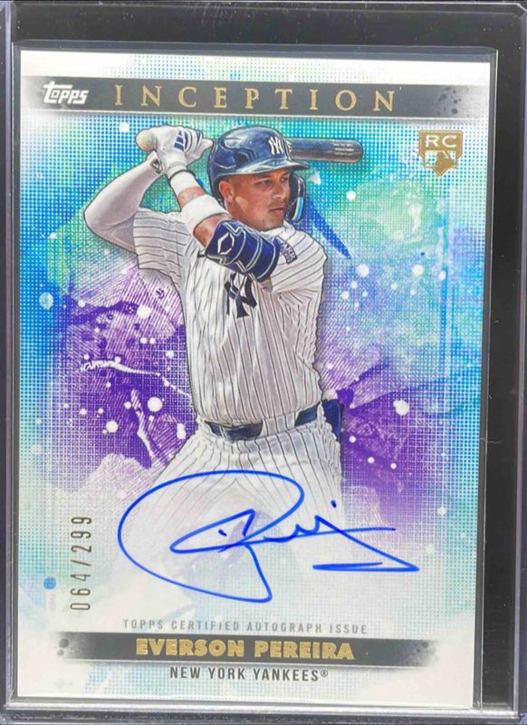 Everson Pereira 2024 Topps Inception #BRES-EP Base Rookies & Emerging Star Autographs /299 RAW