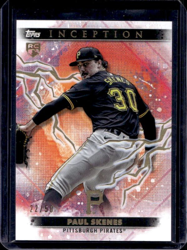 Paul Skenes 2024 Topps Inception #13 Gold Electricity /50 Rookie RAW