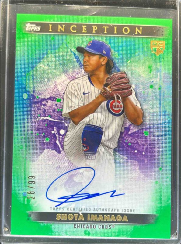 Shota Imanaga 2024 Topps Inception #BRES-SI Base Rookies & Emerging Star Autographs - Green /125 RAW