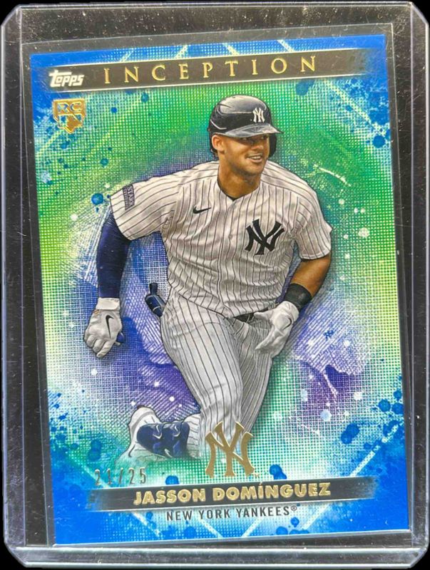 Jasson Dominguez 2024 Topps Inception #38 Blue /25 Rookie RAW