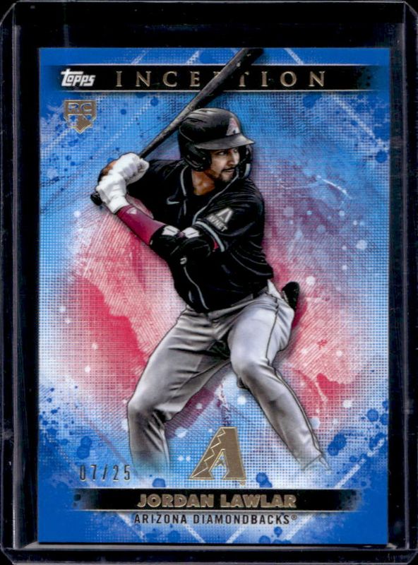 Jordan Lawlar 2024 Topps Inception #25 Blue /25 Rookie RAW