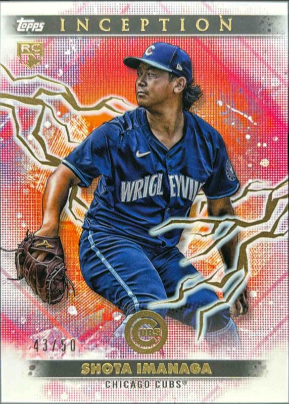 Shota Imanaga 2024 Topps Inception #87 Gold Electricity /50 Rookie RAW