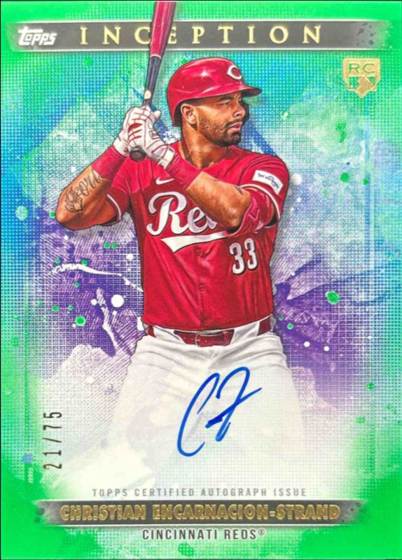 Christian Encarnacion-Strand 2024 Topps Inception #BRES-CE Base Rookies & Emerging Star Autographs - Aqua /75 RAW