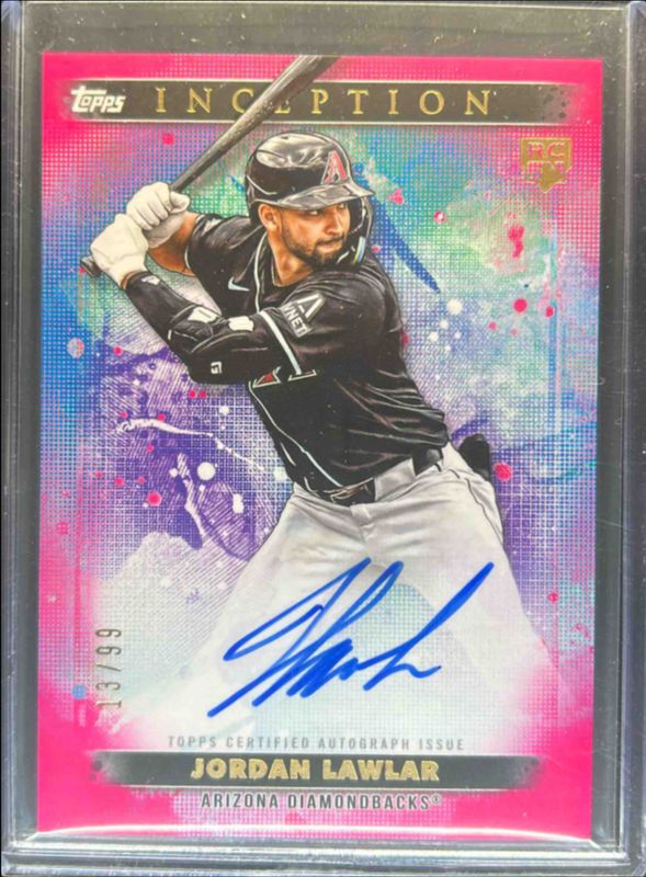 Jordan Lawlar 2024 Topps Inception #BRES-JLA Base Rookies & Emerging Star Autographs - Magenta /99 RAW