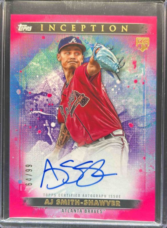 AJ Smith-Shawver 2024 Topps Inception #BRES-AS Base Rookies & Emerging Star Autographs - Magenta /99 RAW