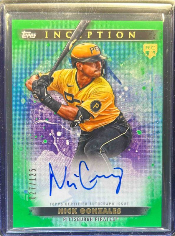 Nick Gonzales 2024 Topps Inception #BRES-NGO Base Rookies & Emerging Star Autographs - Green /125 RAW