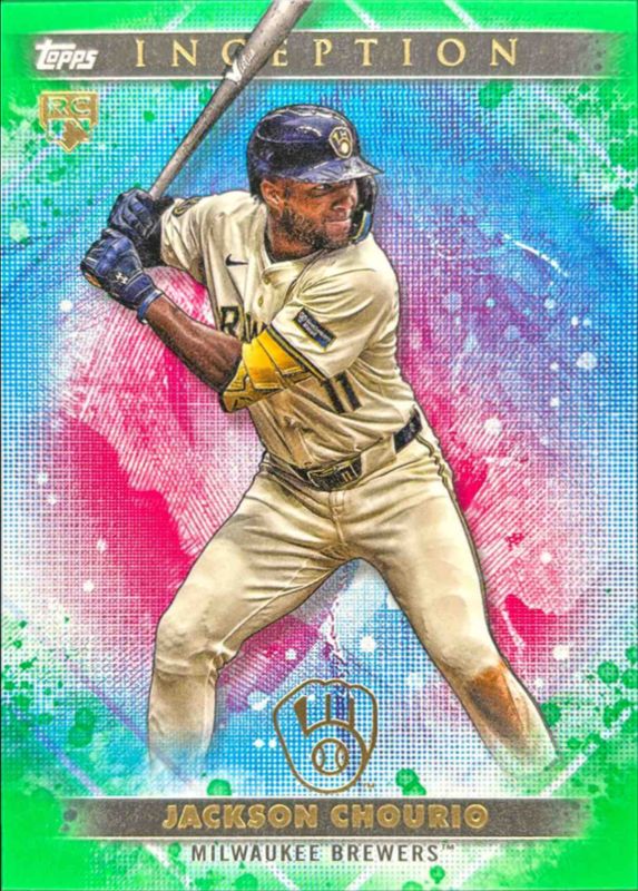 Jackson Chourio 2024 Topps Inception #95 Green Rookie RAW