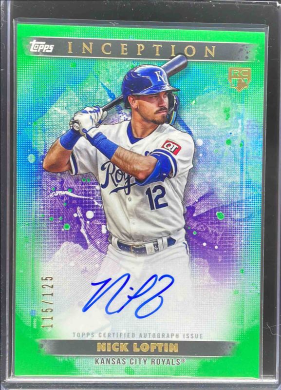 Nick Loftin 2024 Topps Inception #BRES-NL Base Rookies & Emerging Star Autographs - Green /125 RAW