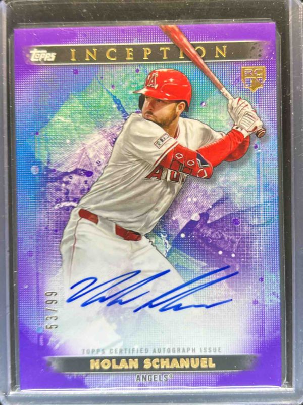 Nolan Schanuel 2024 Topps Inception #BRES-NS Base Rookies & Emerging Star Autographs - Magenta /99 RAW