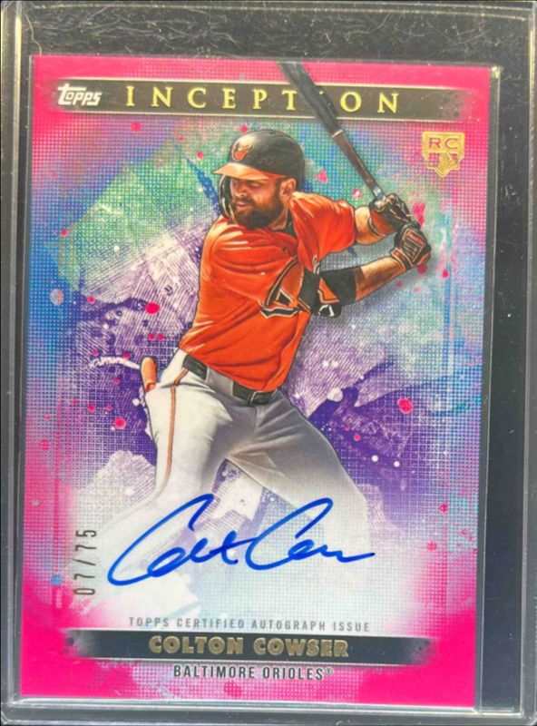 Colton Cowser 2024 Topps Inception #BRES-CC Base Rookies & Emerging Star Autographs - Magenta /99 RAW