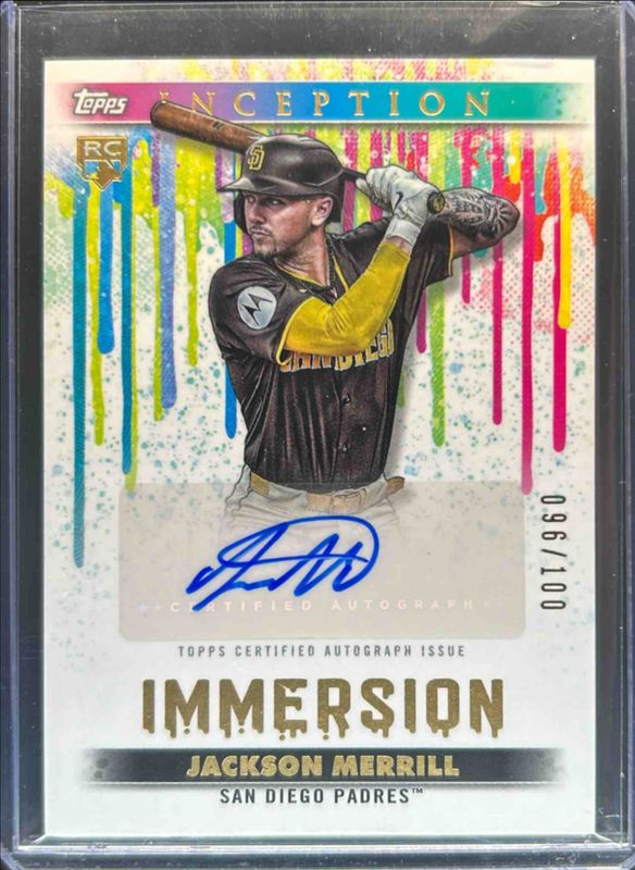 Jackson Merrill 2024 Topps Inception #IA-JM Immersion Autographs /100 Rookie RAW