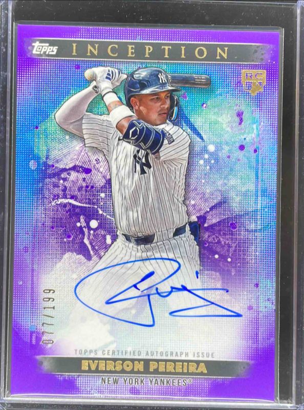 Everson Pereira 2024 Topps Inception #BRES-EP Base Rookies & Emerging Star Autographs - Purple /199 RAW
