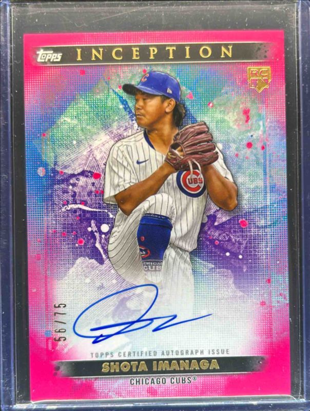 Shota Imanaga 2024 Topps Inception #BRES-SI Base Rookies & Emerging Star Autographs - Magenta /99 RAW