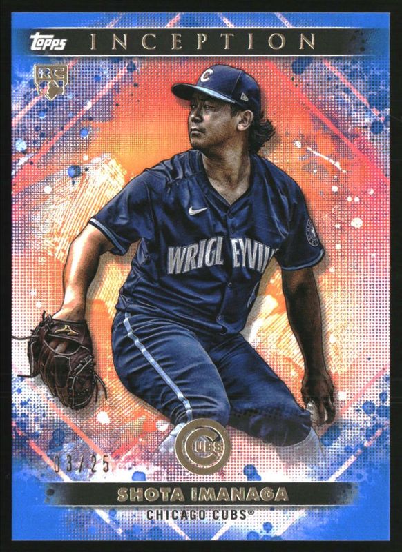 Shota Imanaga 2024 Topps Inception #87 Blue /25 Rookie RAW
