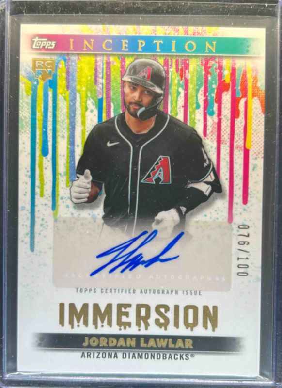 Jordan Lawlar 2024 Topps Inception #IA-JL Immersion Autographs /100 Rookie RAW