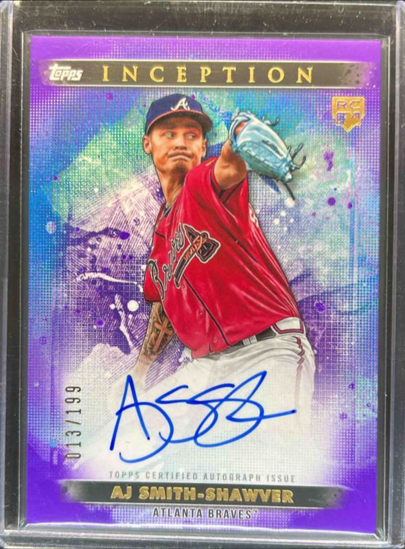 AJ Smith-Shawver 2024 Topps Inception #BRES-AS Base Rookies & Emerging Star Autographs - Purple /199 RAW