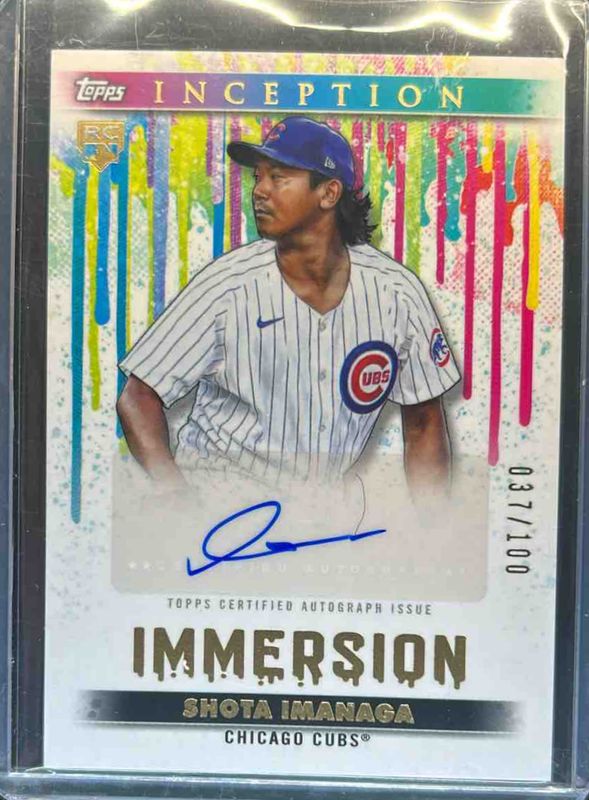 Shota Imanaga 2024 Topps Inception #IA-SI Immersion Autographs /100 Rookie RAW