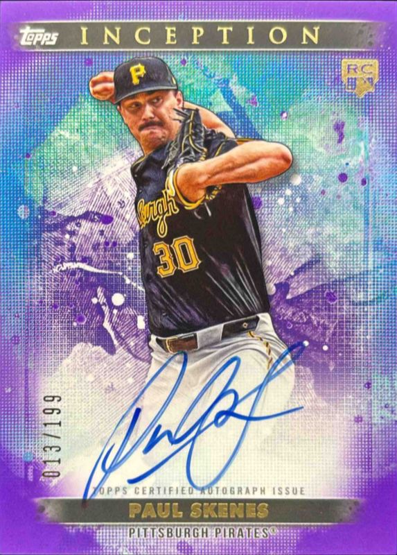 Paul Skenes 2024 Topps Inception #BRES-PS Base Rookies & Emerging Star Autographs - Purple /199 RAW