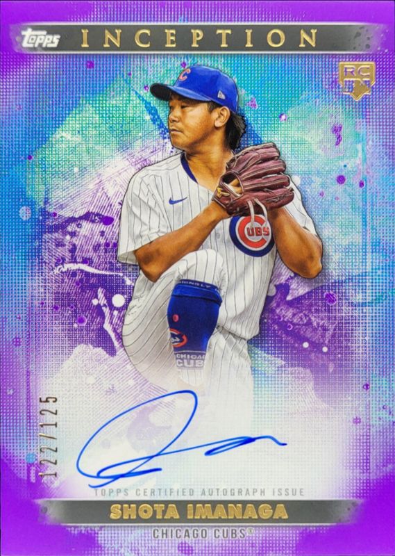 Shota Imanaga 2024 Topps Inception #BRES-SI Base Rookies & Emerging Star Autographs - Purple /199 RAW