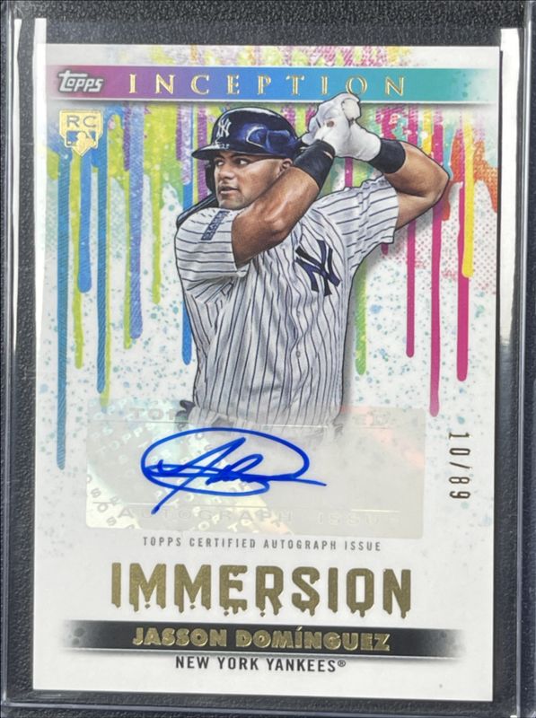 Jasson Dominguez 2024 Topps Inception #IA-JD Immersion Autographs /100 Rookie RAW