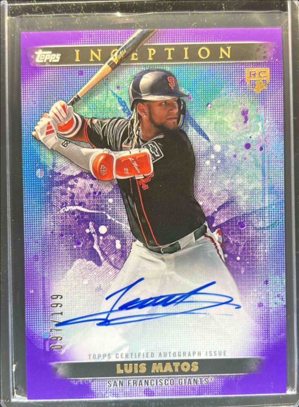 Luis Matos 2024 Topps Inception #BRES-LM Base Rookies & Emerging Star Autographs - Purple /199 RAW