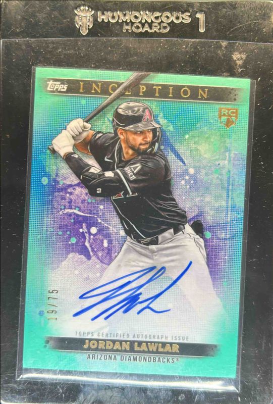 Jordan Lawlar 2024 Topps Inception #BRES-JLA Base Rookies & Emerging Star Autographs - Aqua /75 RAW