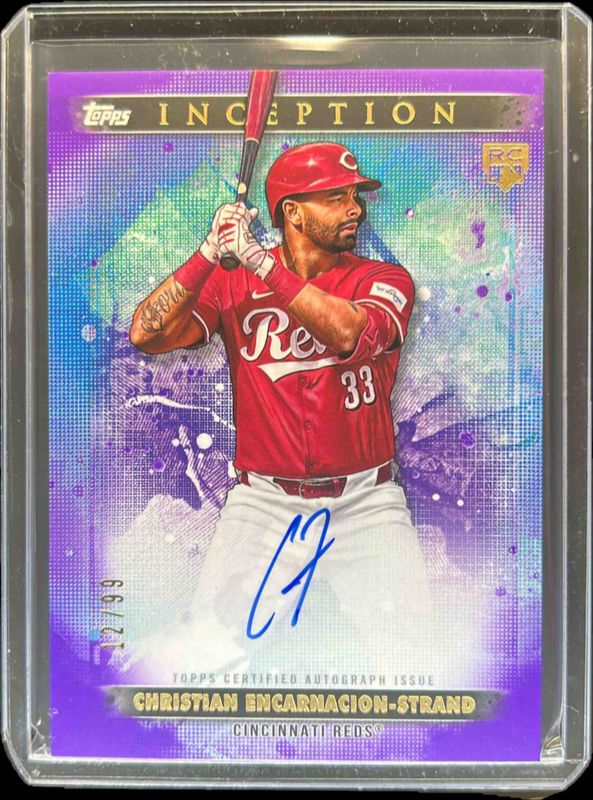 Christian Encarnacion-Strand 2024 Topps Inception #BRES-CE Base Rookies & Emerging Star Autographs - Purple /199 RAW