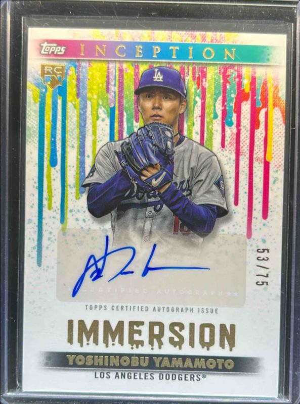Yoshinobu Yamamoto 2024 Topps Inception #IA-YY Immersion Autographs /100 Rookie RAW