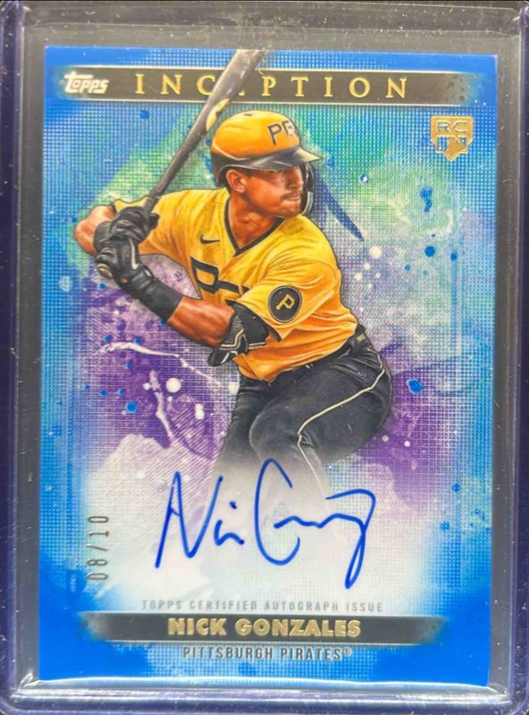 Nick Gonzales 2024 Topps Inception #BRES-NGO Base Rookies & Emerging Star Autographs - Blue /5 RAW