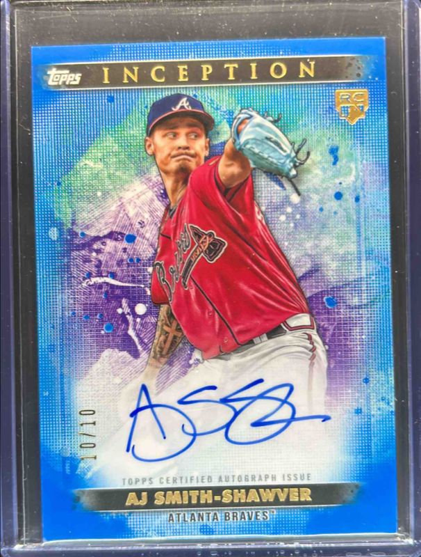 AJ Smith-Shawver 2024 Topps Inception #BRES-AS Base Rookies & Emerging Star Autographs - Blue /5 RAW