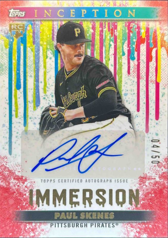 Paul Skenes 2024 Topps Inception #IA-PS Immersion Autographs - Red /50 Rookie RAW