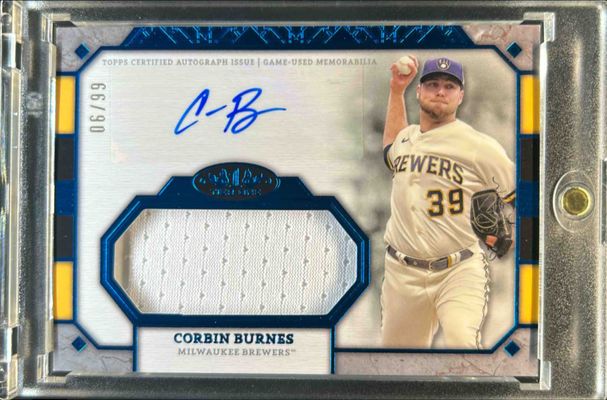 2024 Topps Tier One #AT1JR-CB Autographed Tier One Relics Jumbo - Blue /99