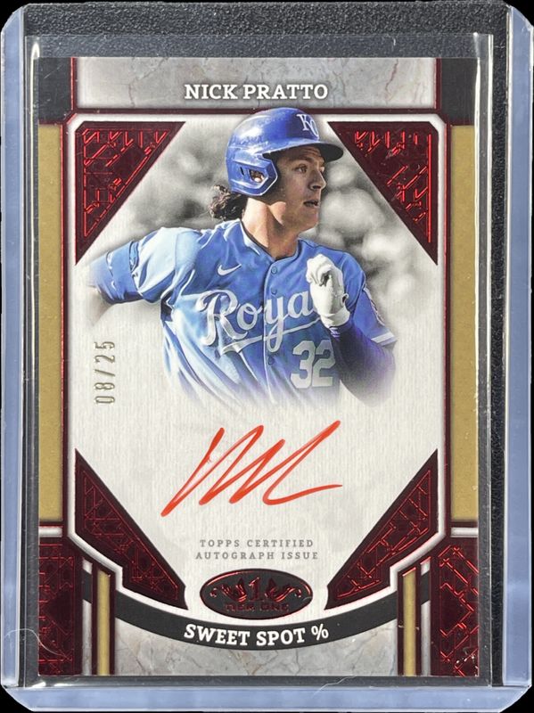 2024 Topps Tier One #ASA-NP Advanced Stats Stars Autographs - Red Foil /25