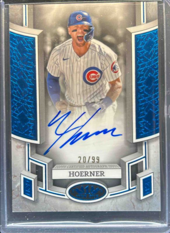 Nico Hoerner 2024 Topps Tier One #BOA-NH Break Out Autographs - Blue Foil RAW