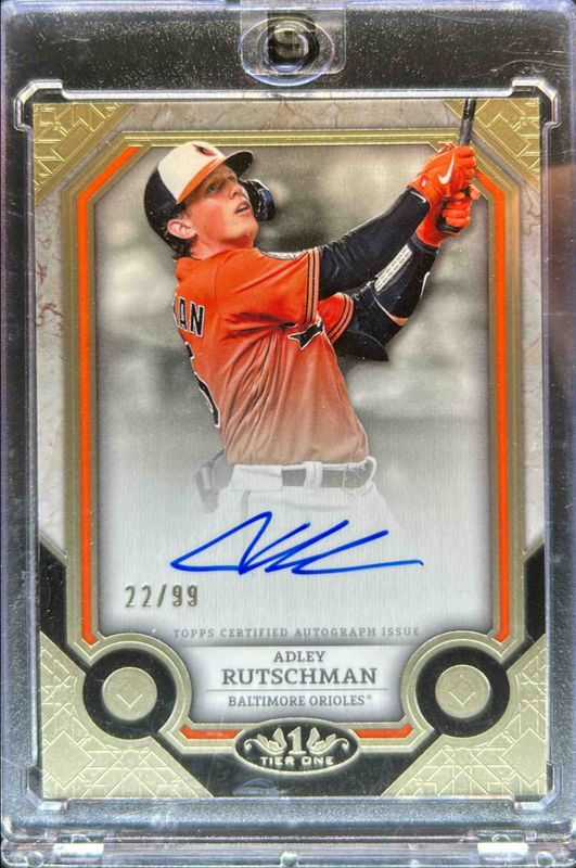 Adley Rutschman 2024 Topps Tier One #T1A-ARU Tier One Autographs /49 RAW