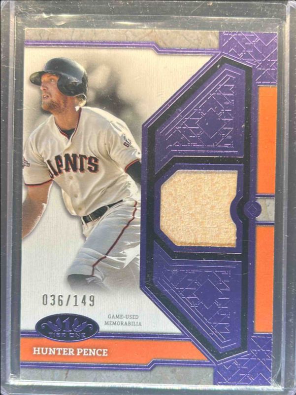 Hunter Pence 2024 Topps Tier One #T1R-HP Tier One Relics - Purple Foil /75 RAW