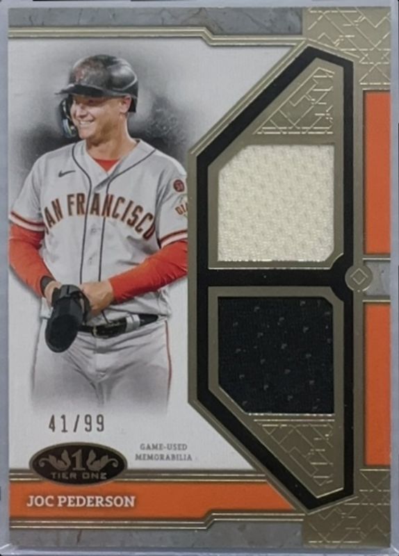 Joc Pederson 2024 Topps Tier One #T1R-JP Tier One Relics Duals /99 RAW