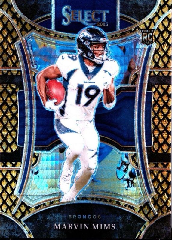 Marvin Mims 2023 Select #429 Suite Level Gold Dragon Scale /10 Rookie SGC 10
