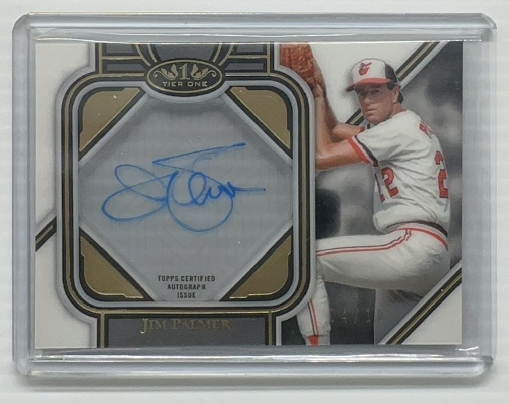 Jim Palmer 2024 Topps Tier One #C1A-JPA Clear One Autographs RAW