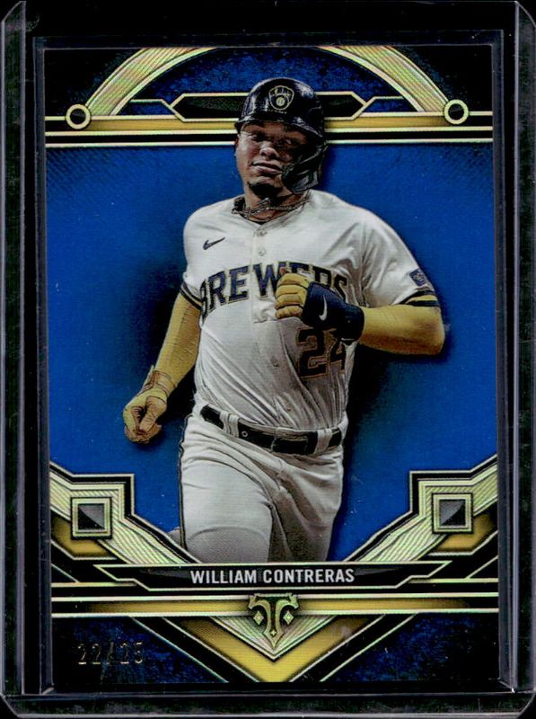 William Contreras 2024 Topps Triple Threads #74 Sapphire /25 RAW