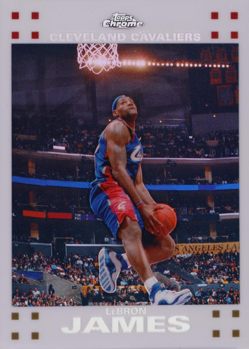LeBron James 2007 Topps Chrome #23 White Refractor /99 Price Guide