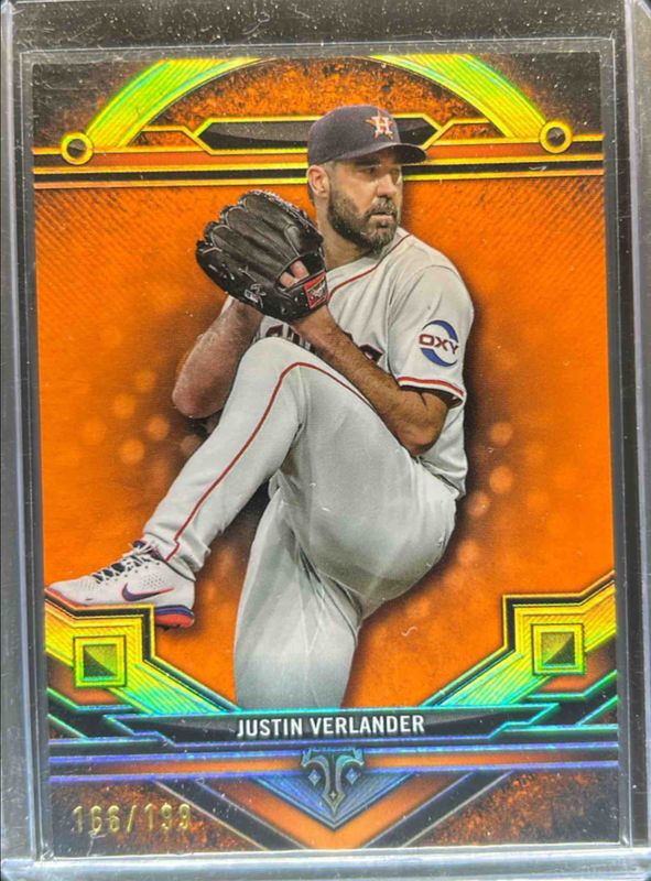 Justin Verlander 2024 Topps Triple Threads #33 Amber /199 RAW