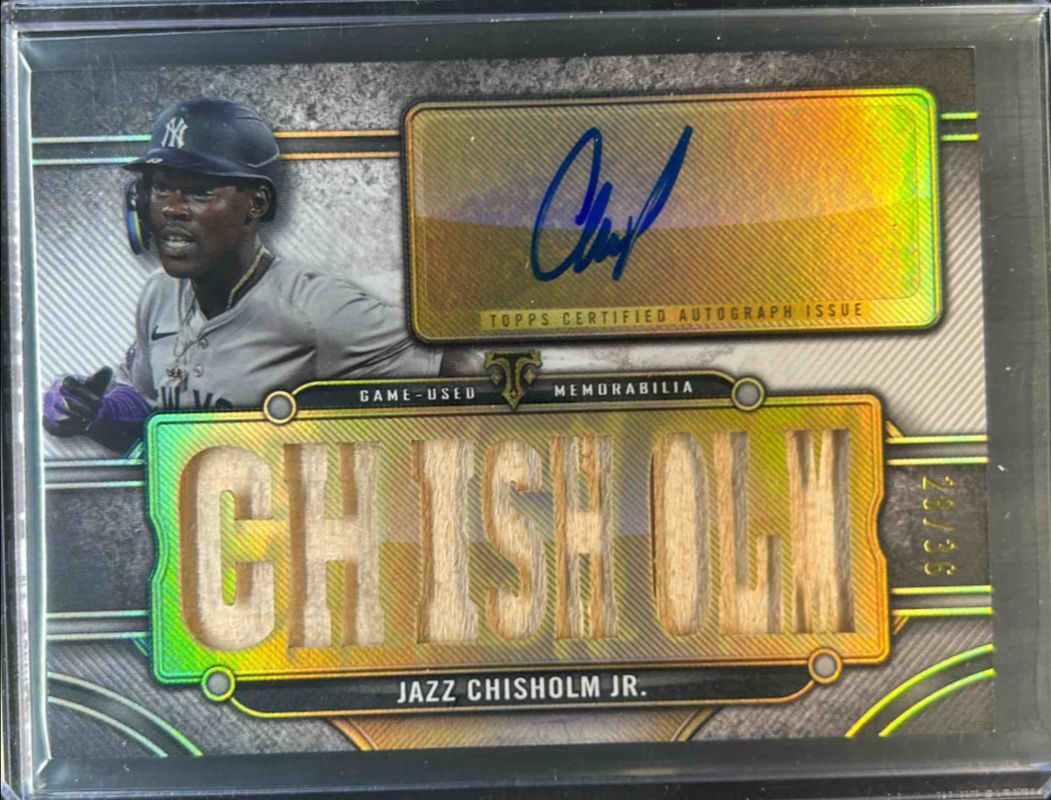 Jazz Chisholm Jr. 2024 Topps Triple Threads #TTAR-JAZ1 Autographs Relics /36 RAW